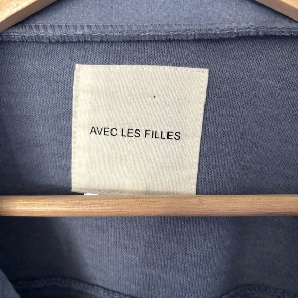 Avec Les Filles Blue Periwinkle Button Down Shacket Sz L - Picture 3 of 10